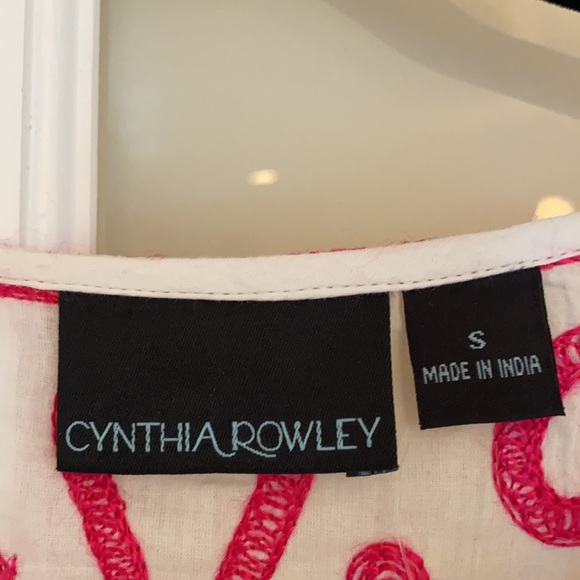 NWOT CYNTHIA ROWLEY S 💯COTTON EMBROIDERED BEACH COVER OR TUNIC TOP🏖 - Picture 3 of 7